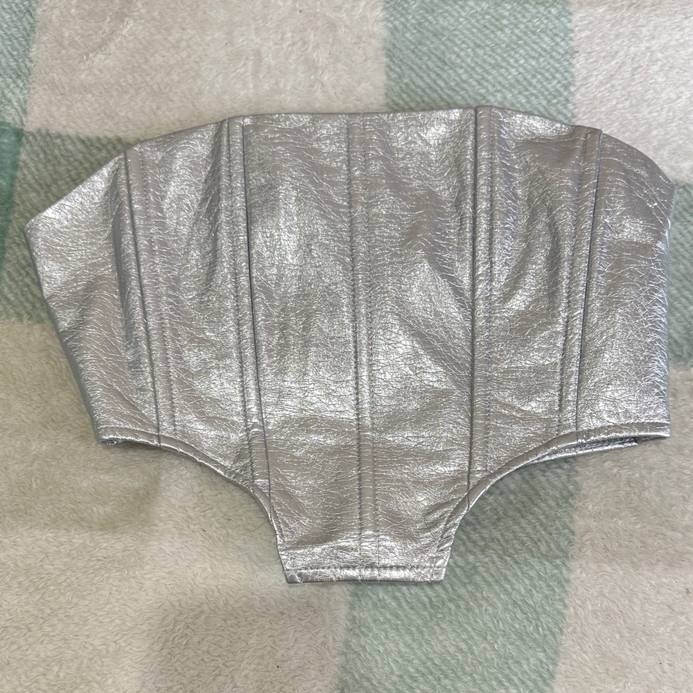 Fashion Nova Silver Crop Top